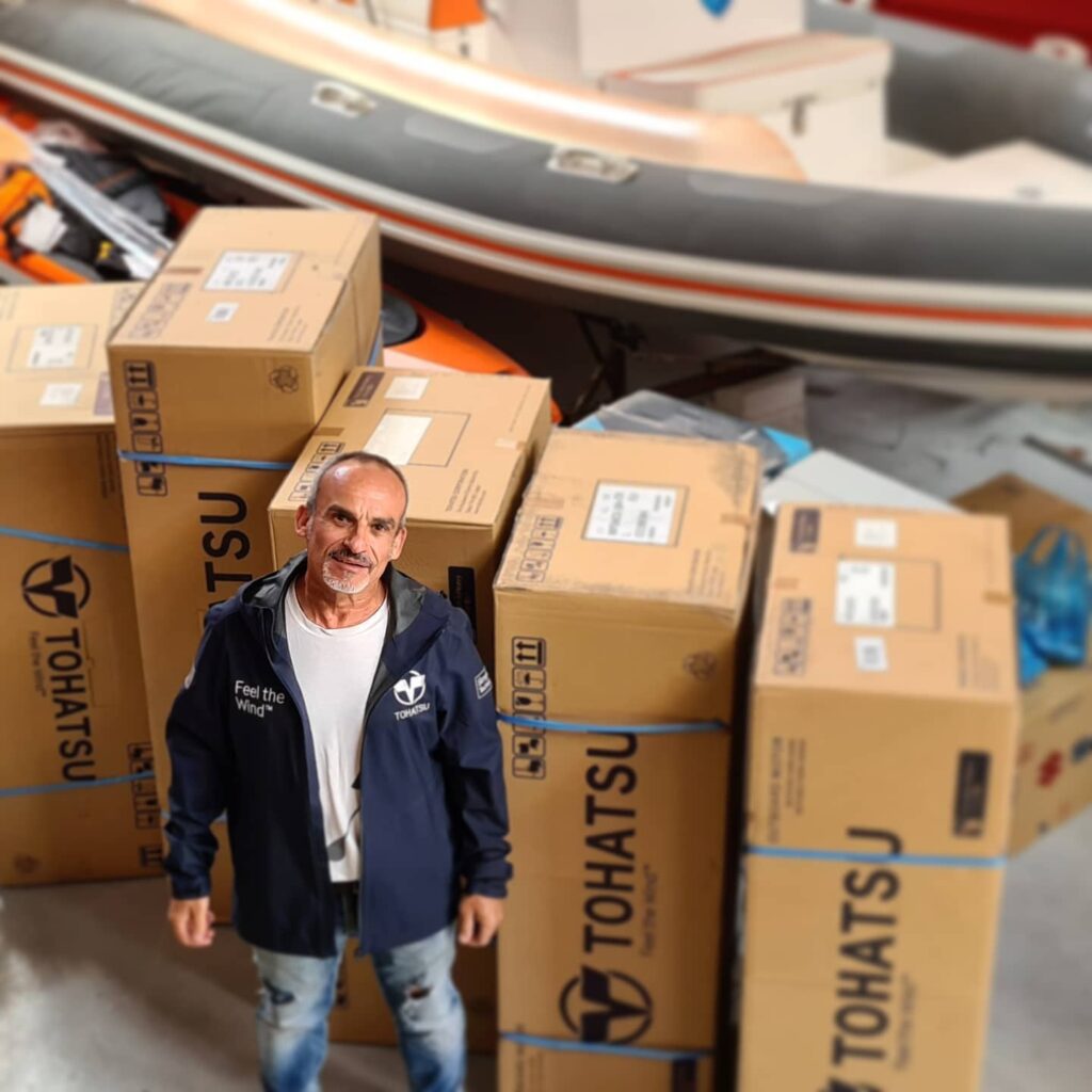 Testing boats on the Greek sea